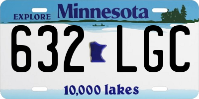 MN license plate 632LGC