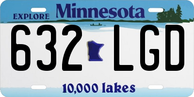 MN license plate 632LGD