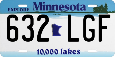 MN license plate 632LGF