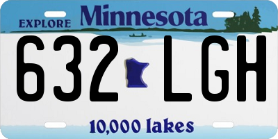 MN license plate 632LGH