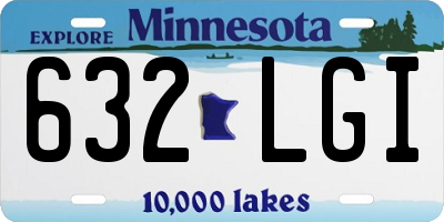 MN license plate 632LGI