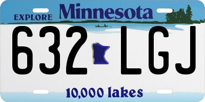 MN license plate 632LGJ