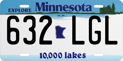 MN license plate 632LGL