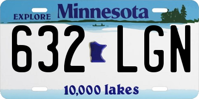 MN license plate 632LGN