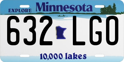 MN license plate 632LGO