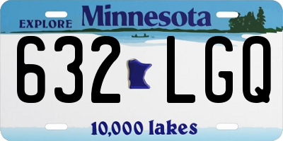 MN license plate 632LGQ