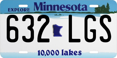 MN license plate 632LGS