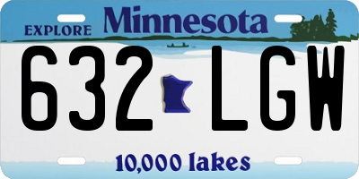 MN license plate 632LGW
