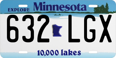 MN license plate 632LGX