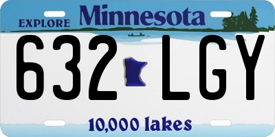 MN license plate 632LGY