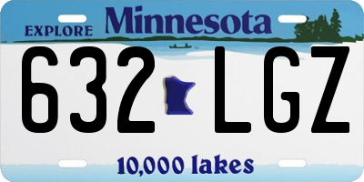 MN license plate 632LGZ