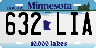 MN license plate 632LIA