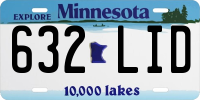 MN license plate 632LID