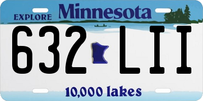 MN license plate 632LII