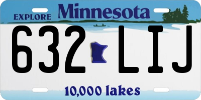 MN license plate 632LIJ