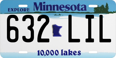 MN license plate 632LIL