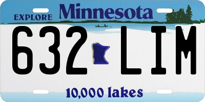 MN license plate 632LIM