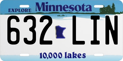 MN license plate 632LIN