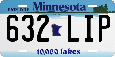 MN license plate 632LIP