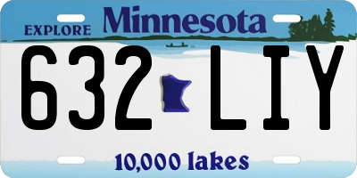 MN license plate 632LIY