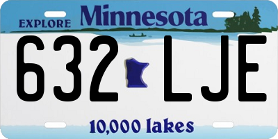 MN license plate 632LJE