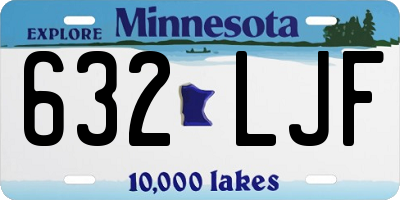 MN license plate 632LJF