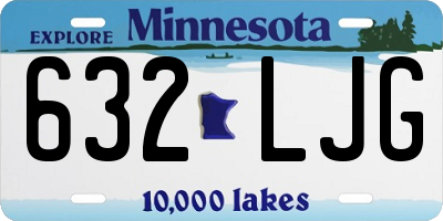 MN license plate 632LJG
