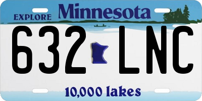 MN license plate 632LNC