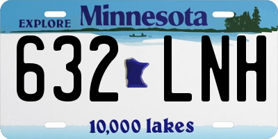 MN license plate 632LNH