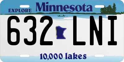 MN license plate 632LNI