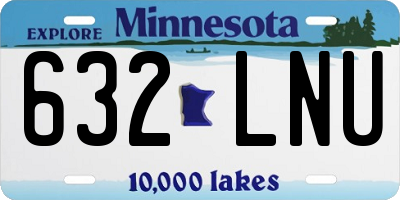 MN license plate 632LNU