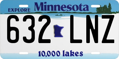 MN license plate 632LNZ