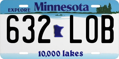 MN license plate 632LOB