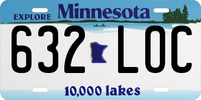 MN license plate 632LOC