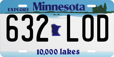MN license plate 632LOD
