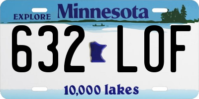 MN license plate 632LOF