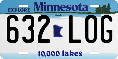 MN license plate 632LOG