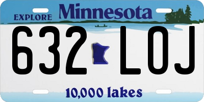 MN license plate 632LOJ
