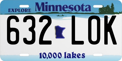 MN license plate 632LOK