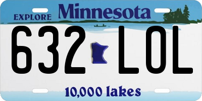 MN license plate 632LOL