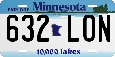 MN license plate 632LON