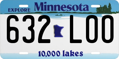 MN license plate 632LOO
