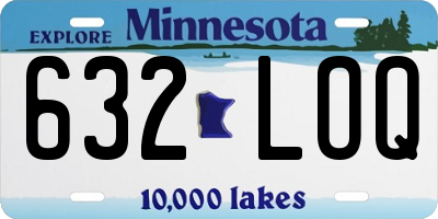 MN license plate 632LOQ