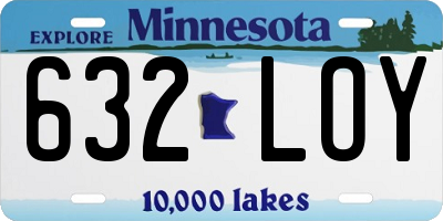 MN license plate 632LOY