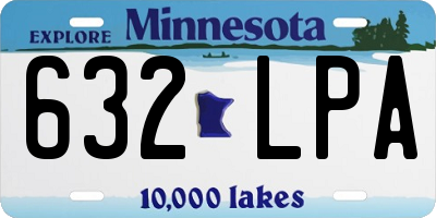MN license plate 632LPA