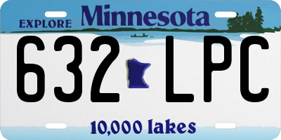 MN license plate 632LPC