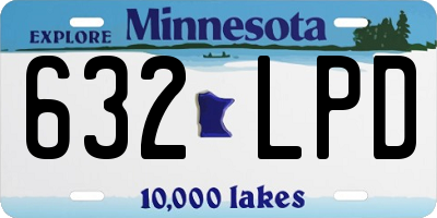 MN license plate 632LPD