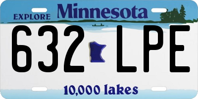 MN license plate 632LPE