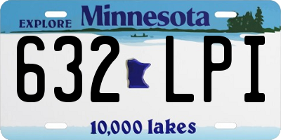 MN license plate 632LPI