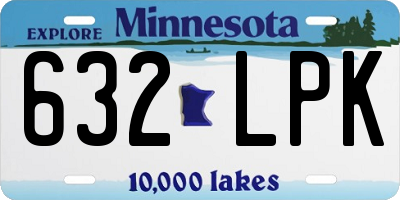 MN license plate 632LPK